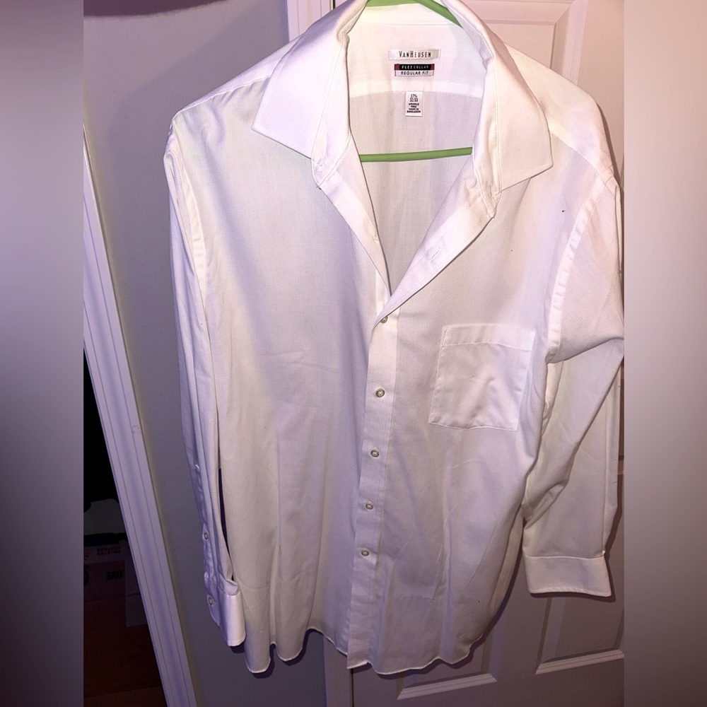 Nice white Formal Dress shirt with large neck circumference, tuxedo undershirt